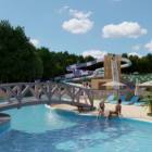 Parc aquatique avec toboggans, Dordogne, camping Saint Avit Loisirs