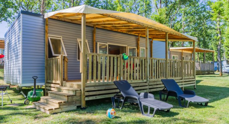 Mobil home ext&eacute;rieur Comfort 8pers Saint Avit Loisirs